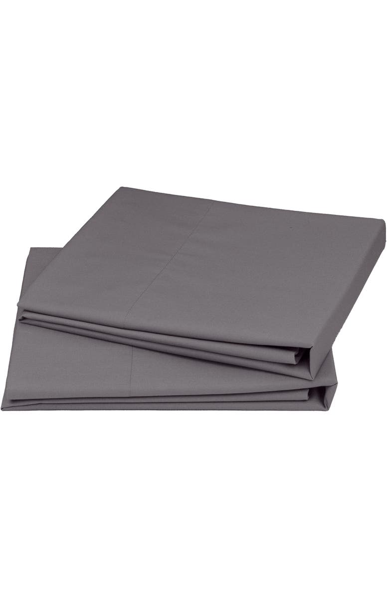 CALIFORNIA DESIGN DEN Set of 2 Pillowcases - Signature Comfort 100% Egyptian Cotton Percale, Main, color, Grey