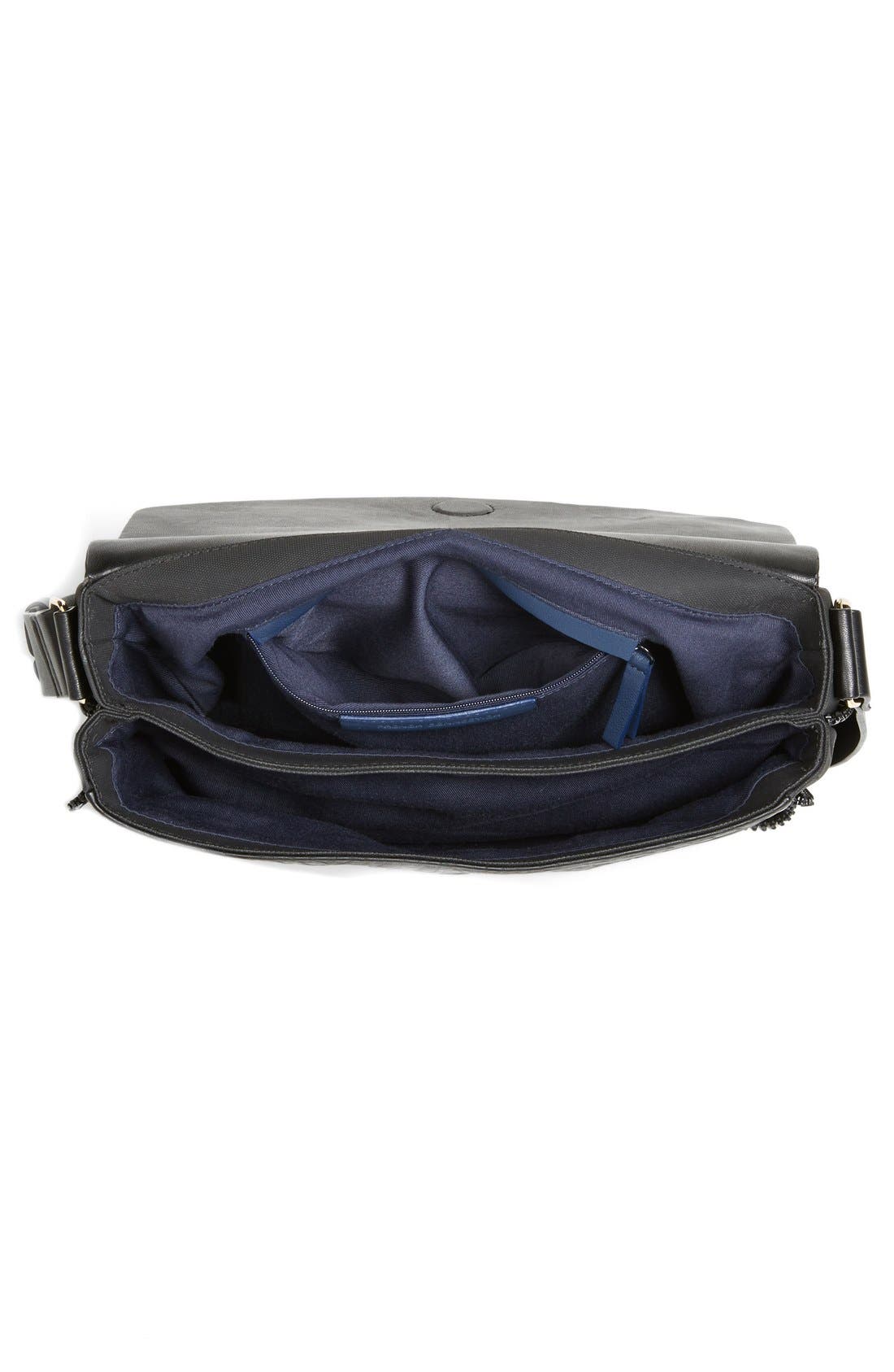 'Saddle' Crossbody Bag, Alternate, color, BLACK