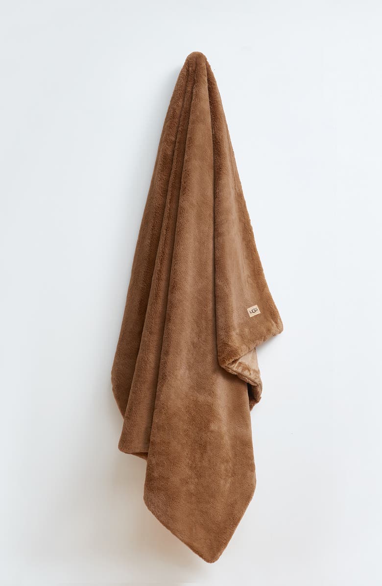 UGG<sup>®</sup> Coastline Faux Fur Throw Blanket, Alternate, color,