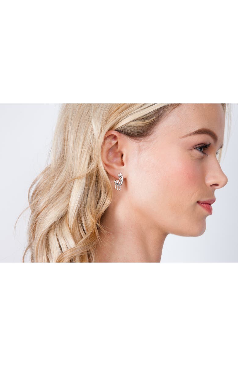 Lucy Quartermaine Wave Studs with Drips Earrings, Alternate, color, Sterling Silver