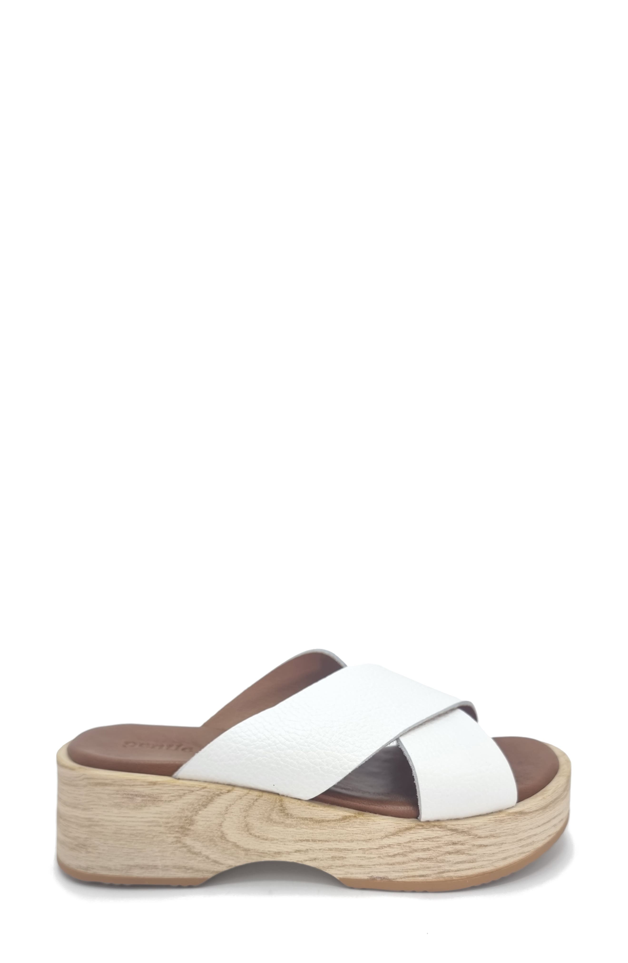Gentle Souls Orion Crisscross Platform Sandal, Alternate, color, White