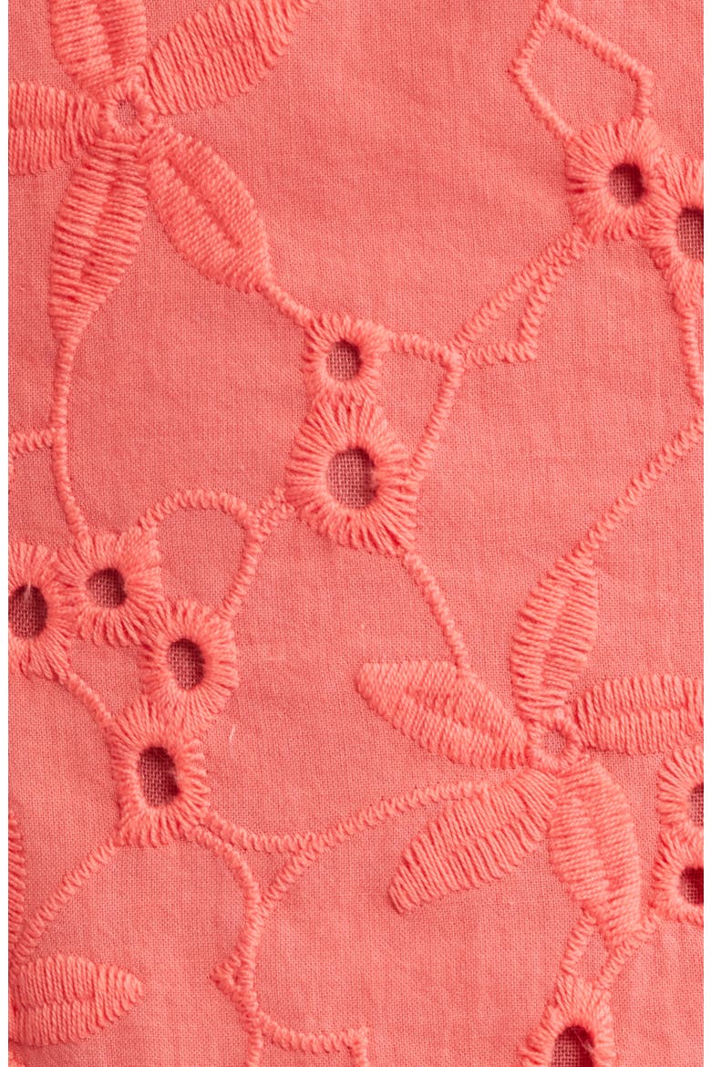 Cotton Eyelet Minidress, Alternate, color, SEA CORAL