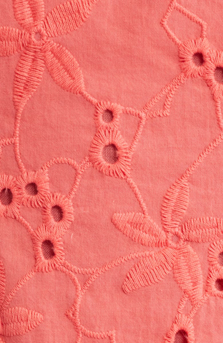 Anne Klein Cotton Eyelet Minidress, Alternate, color, Sea Coral
