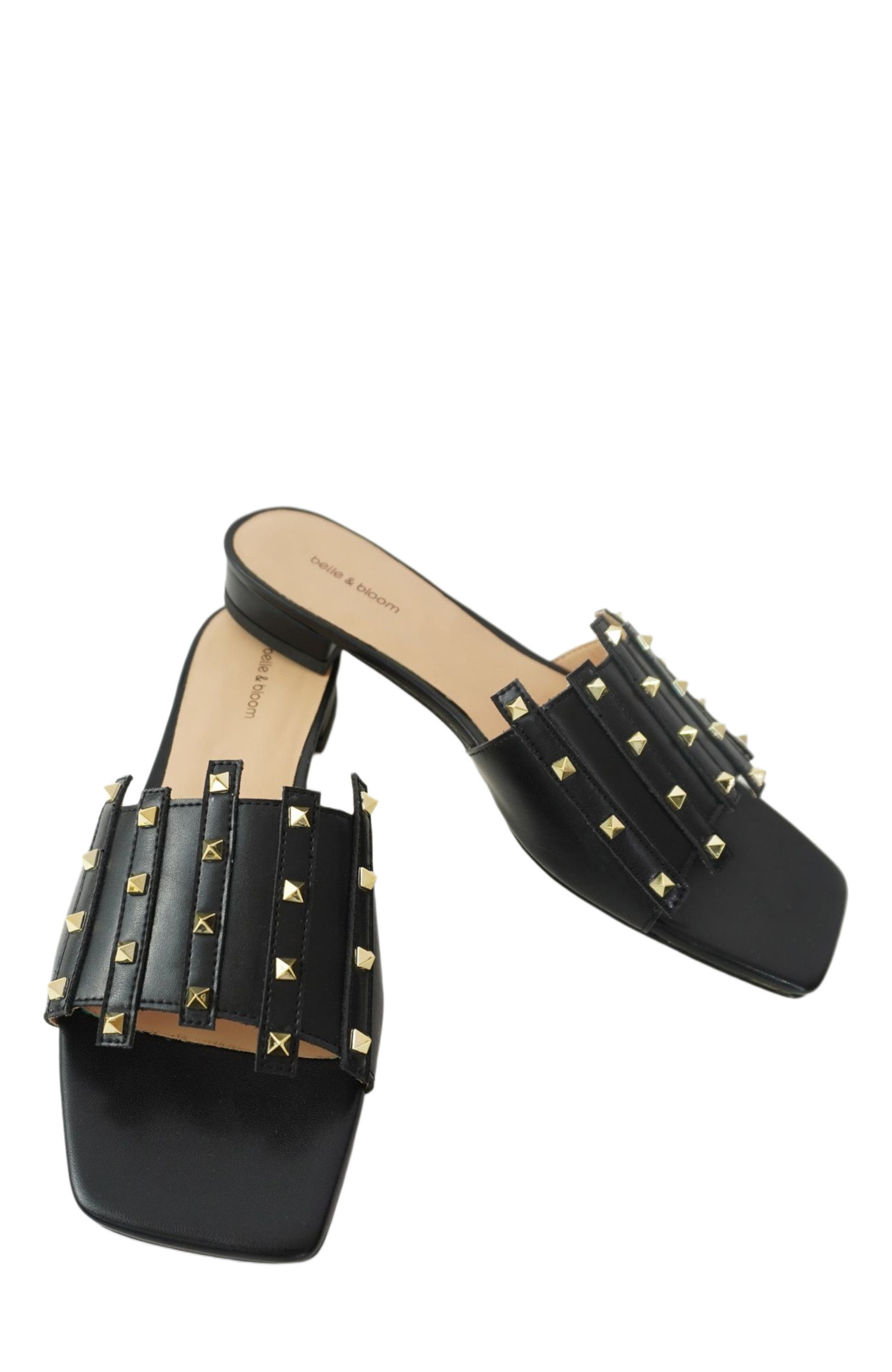 Belle & Bloom Until We Meet Stud Slide, Alternate, color, Black