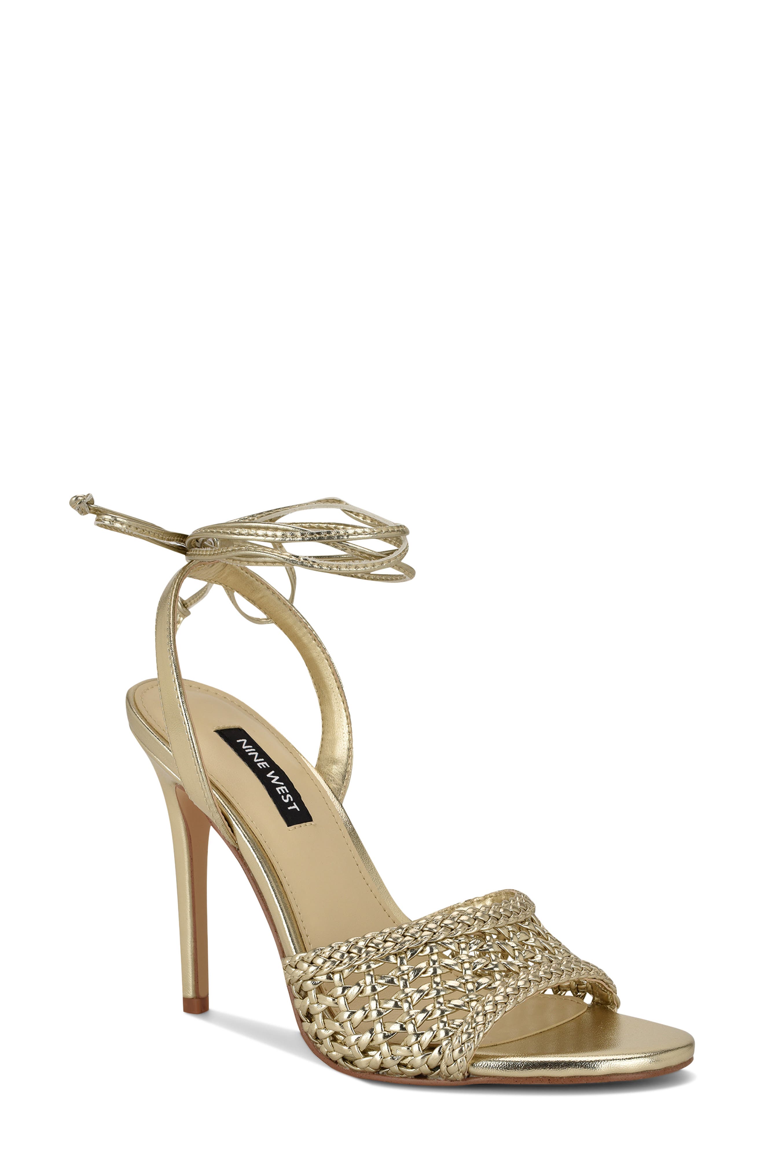 Nine West Merta Stiletto Sandal, Main, color, Gold