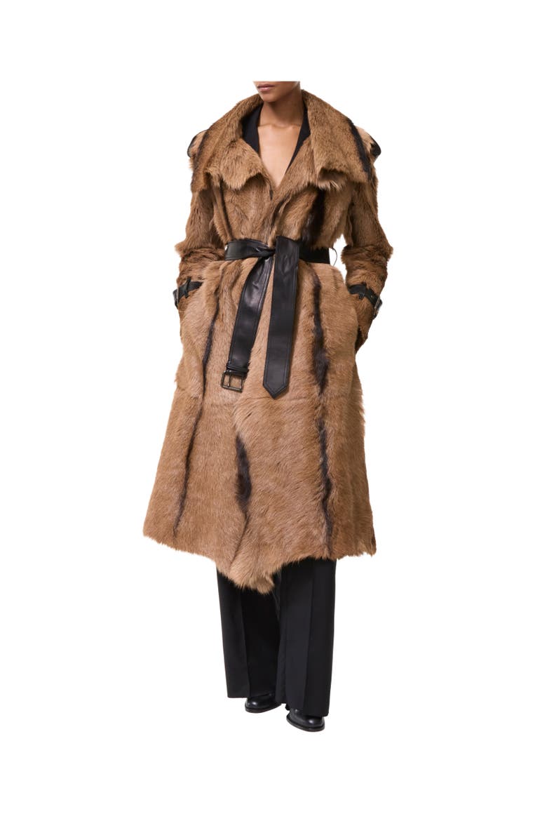 Long Shearling Linley Coat, Alternate, color, Camel