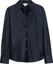 Vince Silk Button-Up Shirt