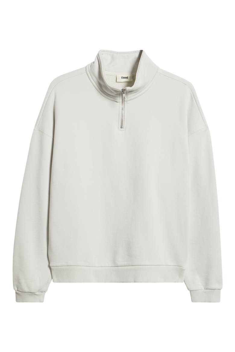Oversize Core Quarter Zip Sweatshirt, Alternate, color, VINTAGE WHITE