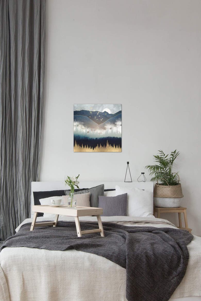 Blue Mountain Mist by SpaceFrog Designs Canvas Wall Art - 18" x 18", Alternate, color, MULTI