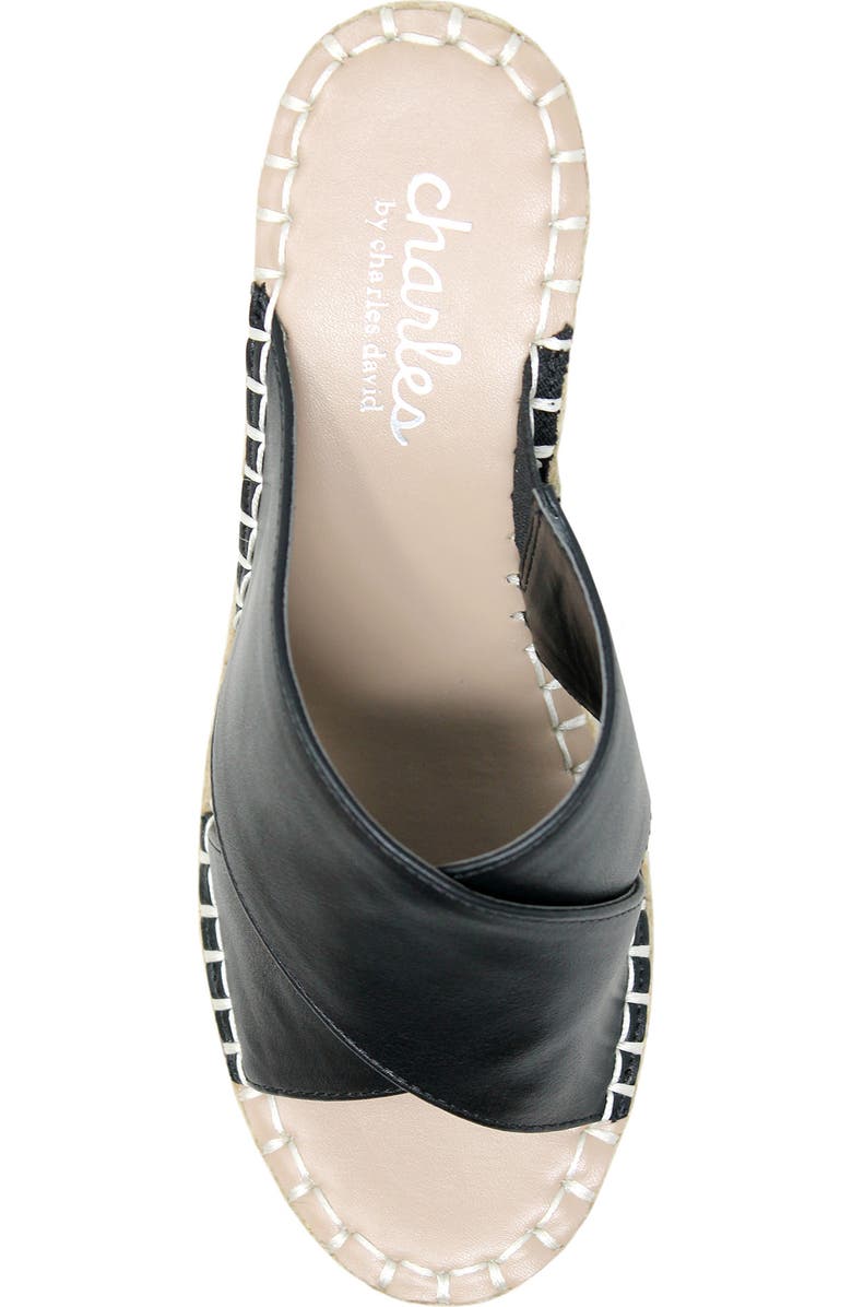 Charles by Charles David Notch Espadrille Wedge Sandal, Alternate, color,