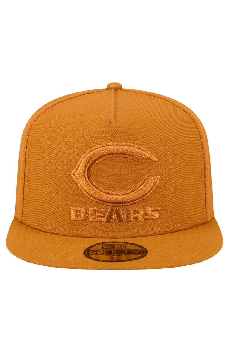 New Era Men's New Era Brown Chicago Bears Color Pack A-Frame 59FIFTY Fitted Hat, Alternate, color, Brown