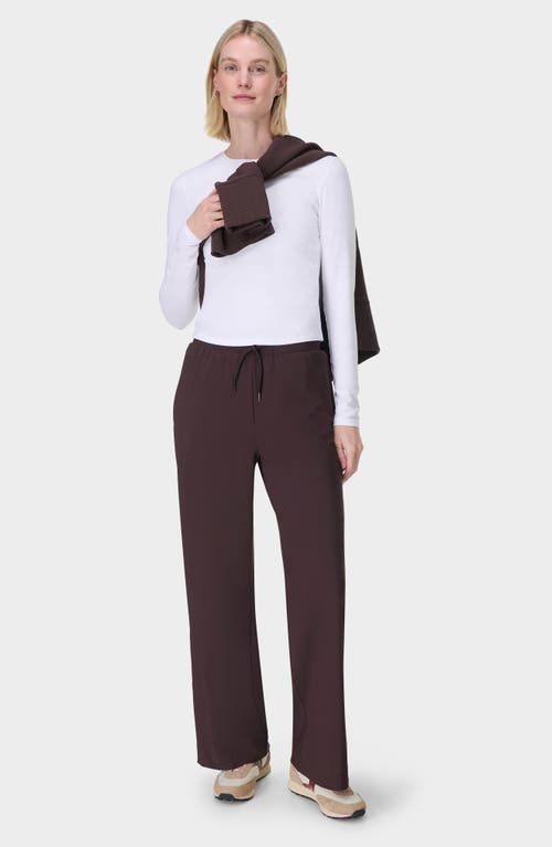 Sweaty Betty Explorer Side Stripe Wide Leg Pants In Brown