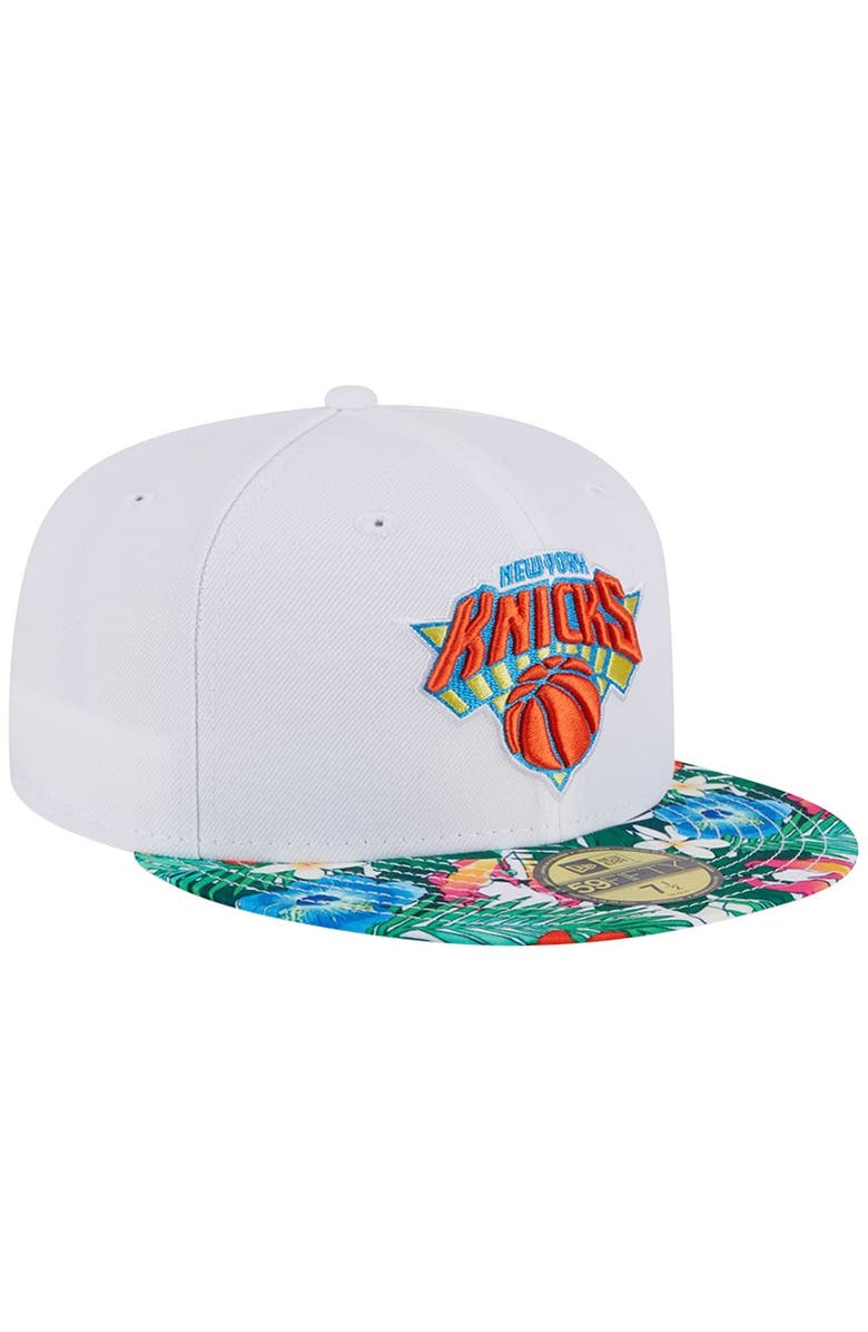 New Era Men's New Era White New York Knicks 59FIFTY Fitted Hat, Alternate, color, 