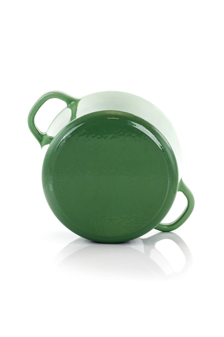 Artisan 2 Piece 5 Quarts Enameled Cast Iron Dutch Oven, Alternate, color, Pistachio Green