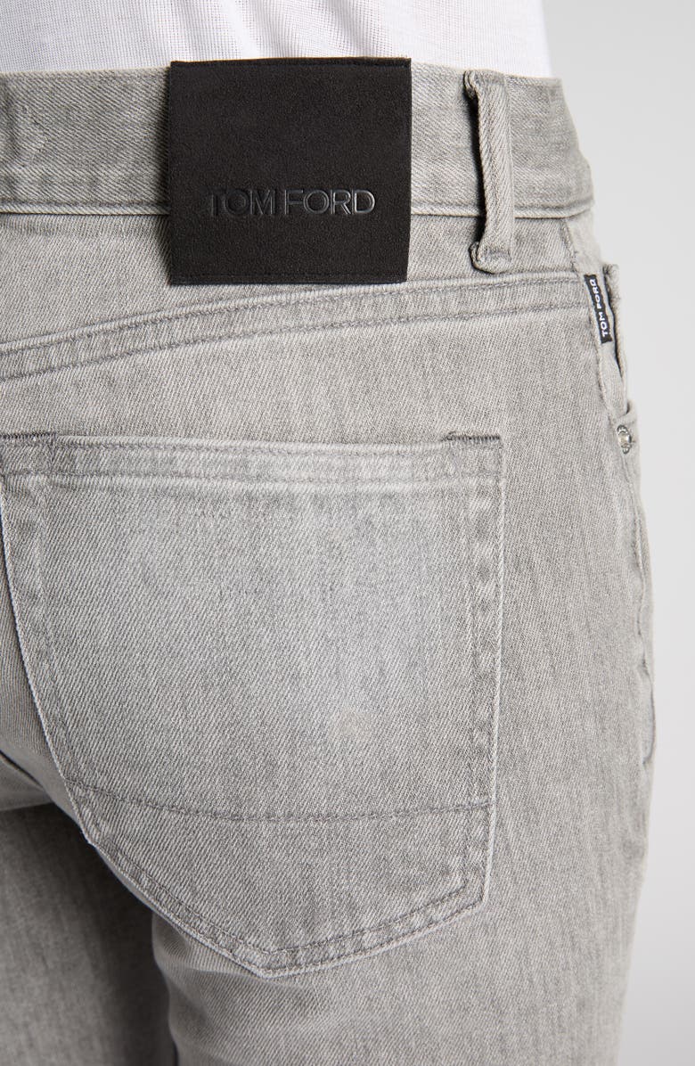 TOM FORD Stonewashed Comfort Denim Slim Fit Jeans, Alternate, color,