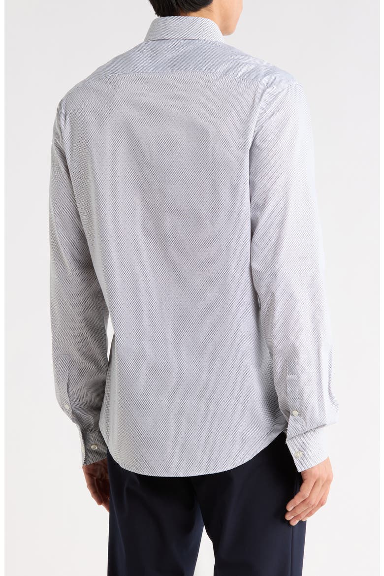 Slim Fit Stretch Cotton Dress Shirt, Alternate, color, DARK VIOLET