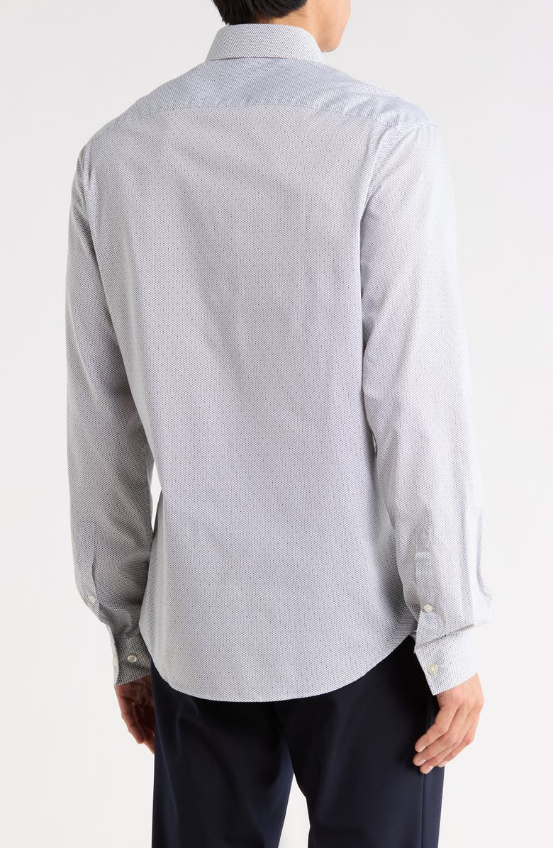 Michael Kors Slim Fit Stretch Cotton Dress Shirt, Alternate, color, Dark Violet