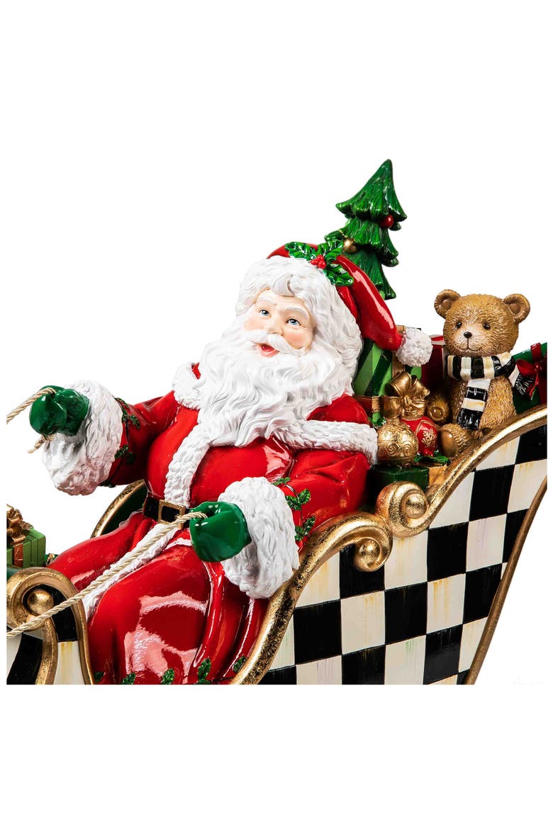 Night Before Christmas Santa & Sleigh Christmas Decoration, Alternate, color, MULTI