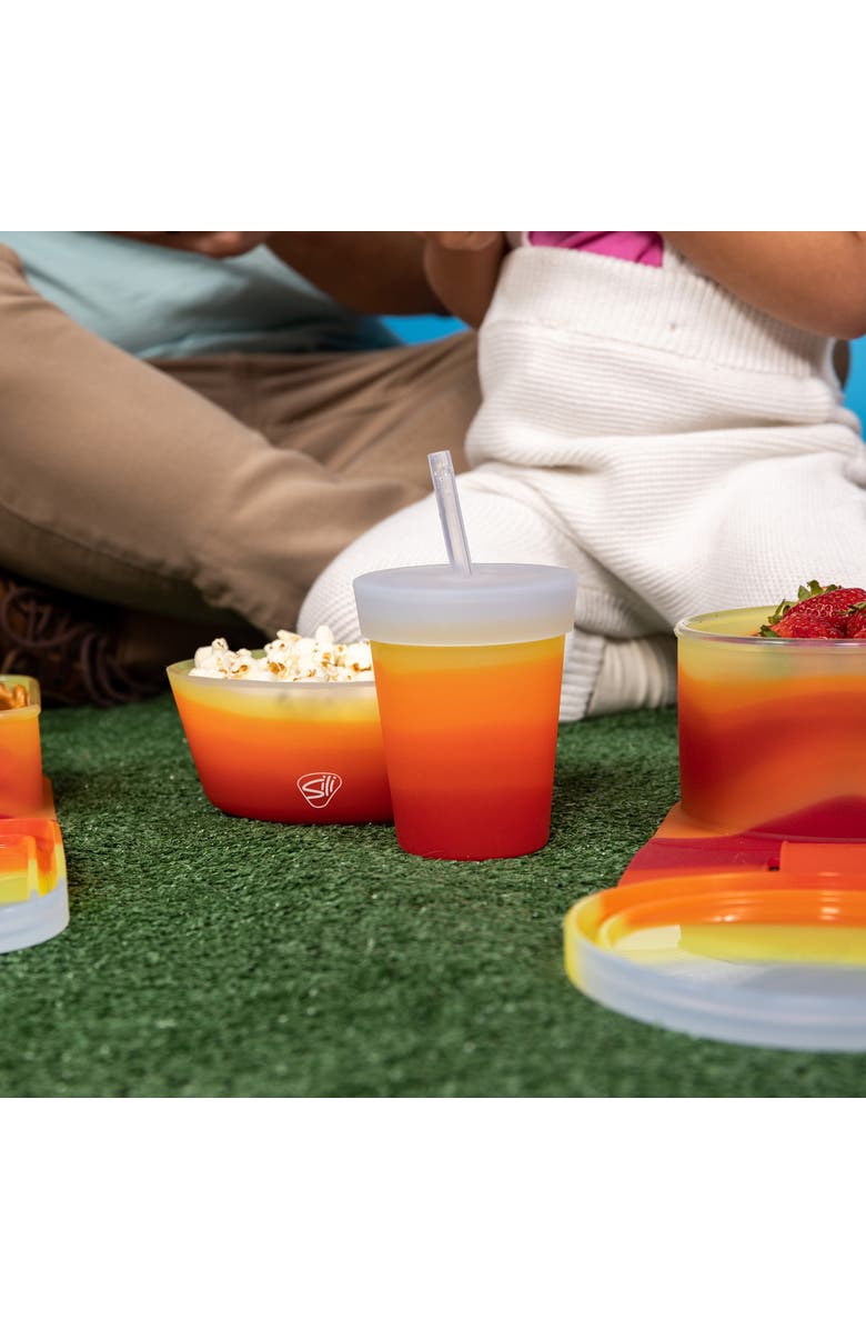 Silipint Kids Straw Tumblers 8oz 2 Pack, Alternate, color, Multicolored
