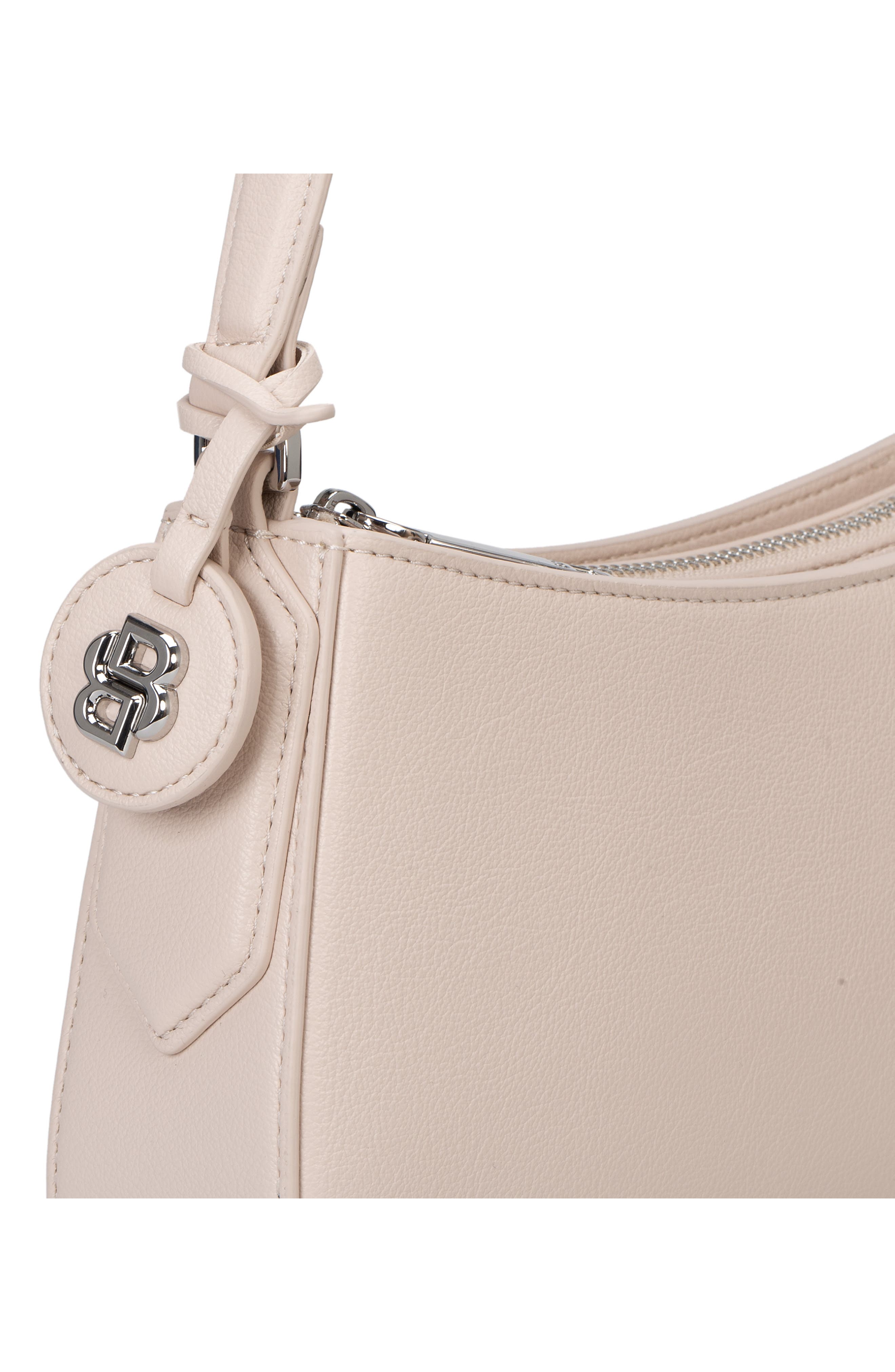BOSS Liriel Faux Leather Hobo Bag, Alternate, color, Light Beige