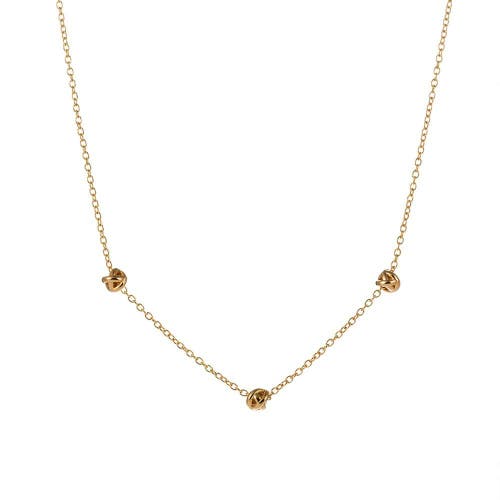 Hollywood Sensation Gold Love Knot Necklace In Gold