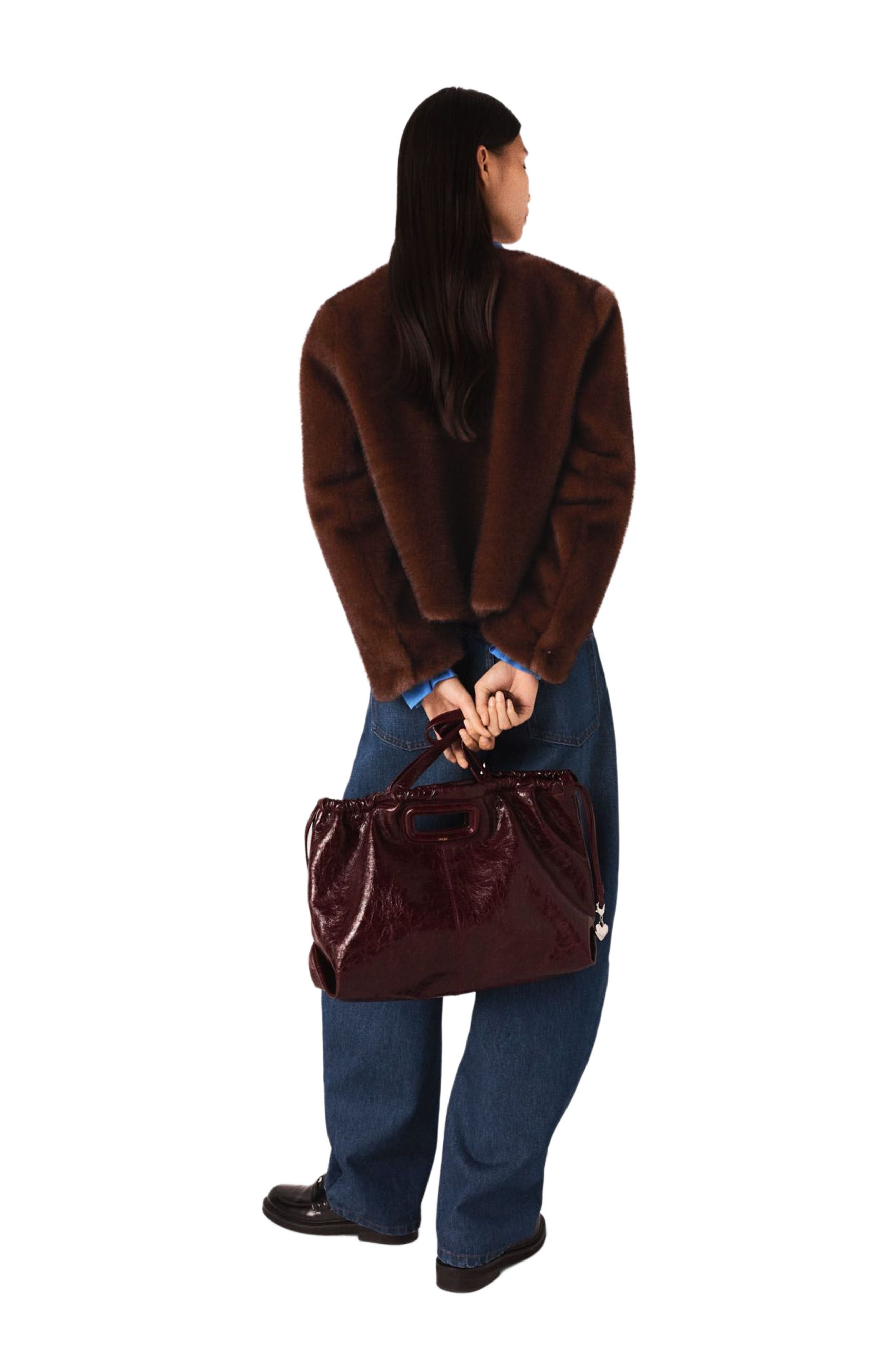 Short faux fur coat - image 4