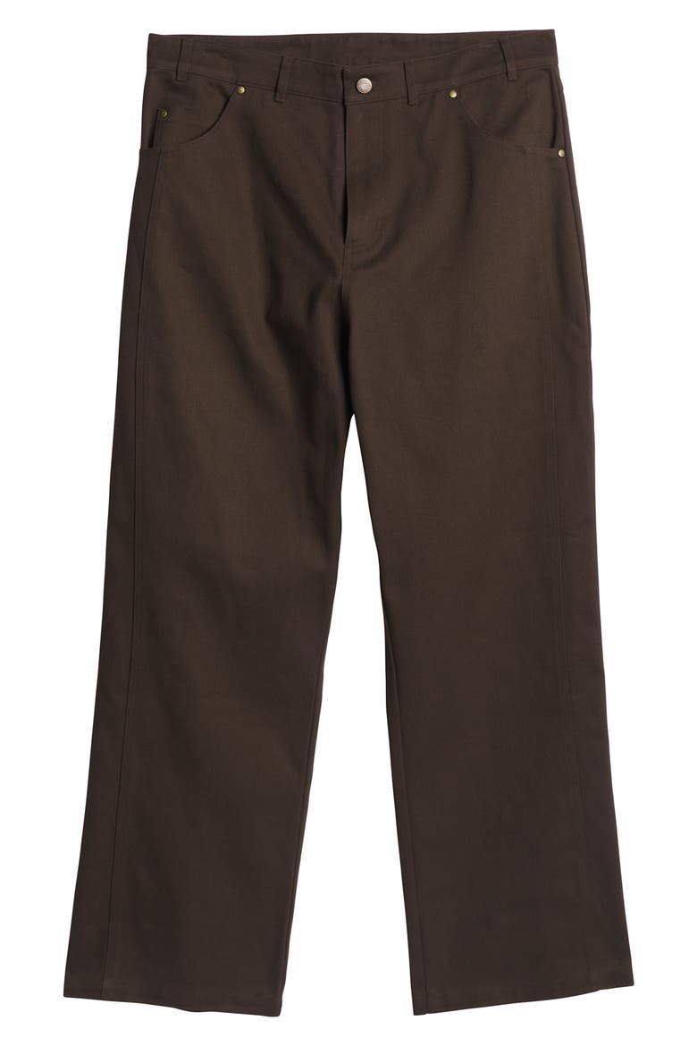 Kader Cotton Twill Pants, Alternate, color, DARK BROWN