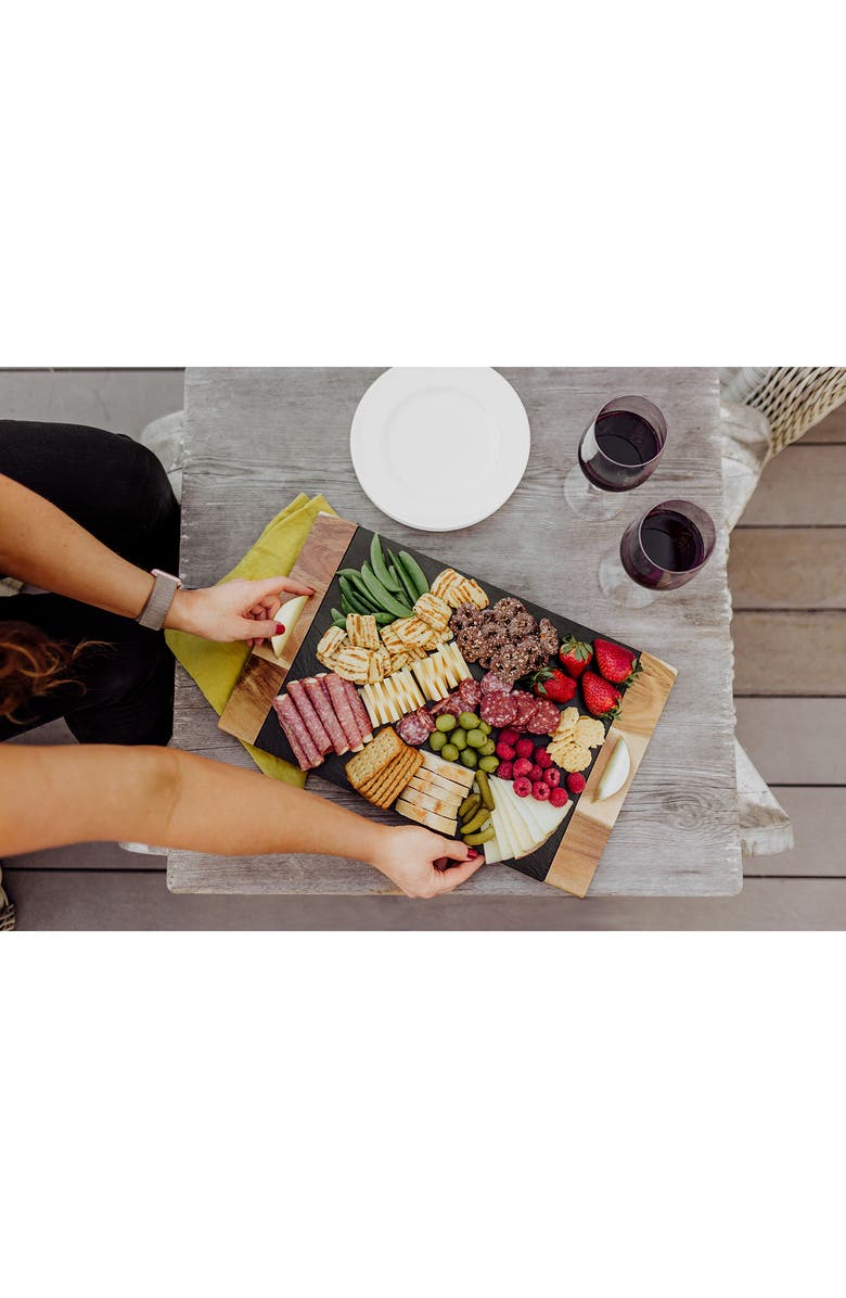 Picnic Time Covina Serving Tray, Alternate, color, Black