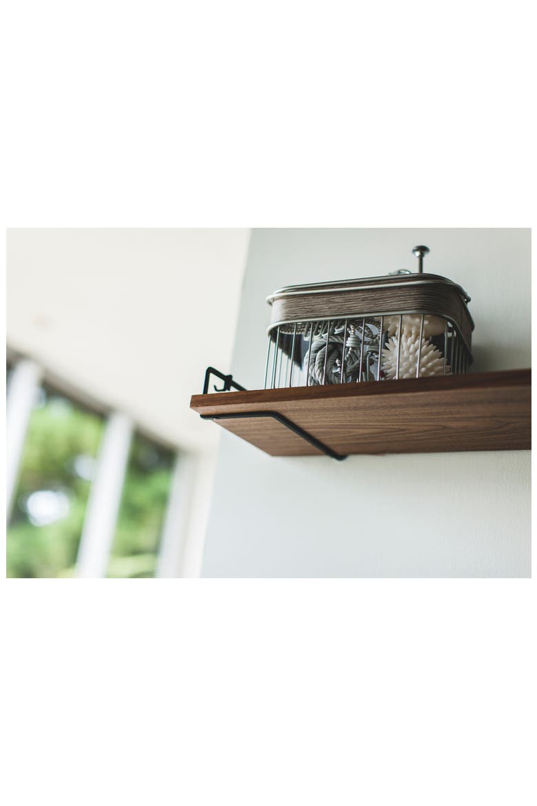 Tower Wood Shelf, Alternate, color, BLACK