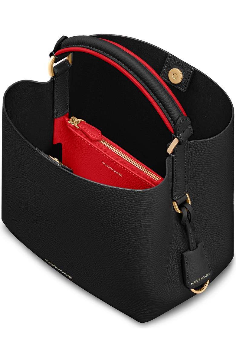 MAISON de SABRÉ The Mini Bucket Bag, Alternate, color, Rouge Noir
