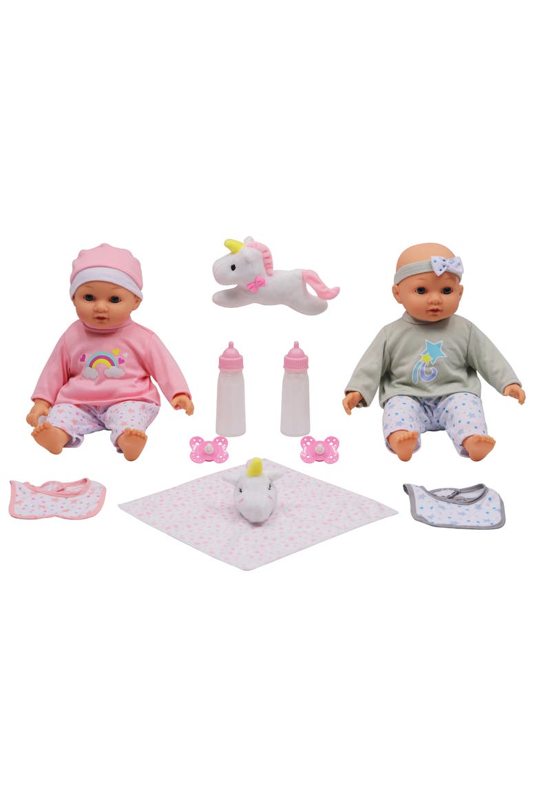 14 Inch Twins Baby Doll Set, Main, color, Multicolored