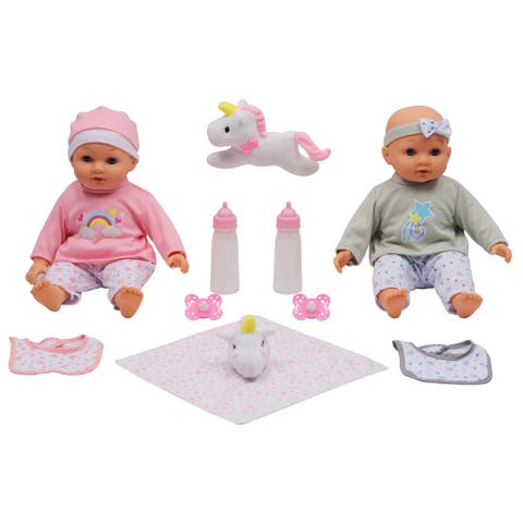 14 Inch Twins Baby Doll Set