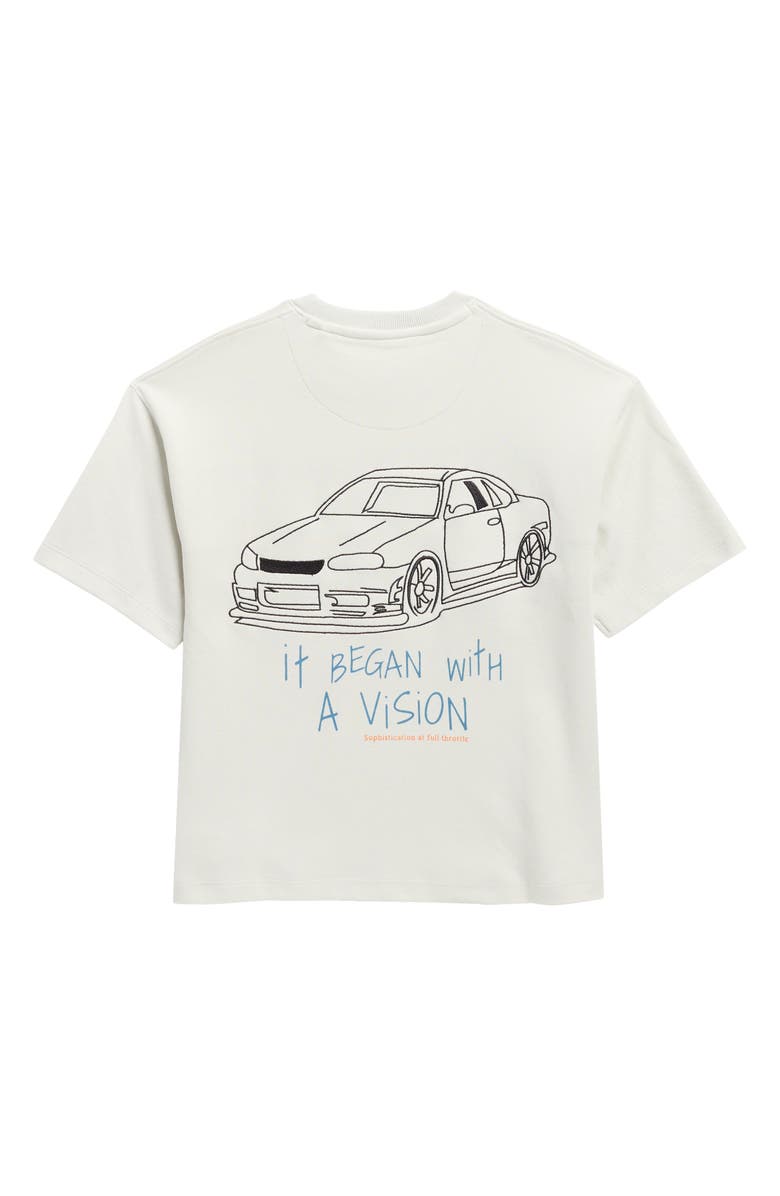DENIM AND FLOWER Kids' Embroidered Car T-Shirt, Alternate, color, Grey