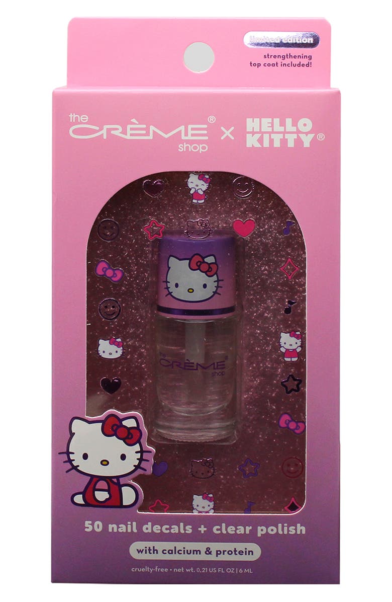 THE CREME SHOP Hello Kitty 50-Piece Nail Decals & Nail Polish Set, Main, color, 