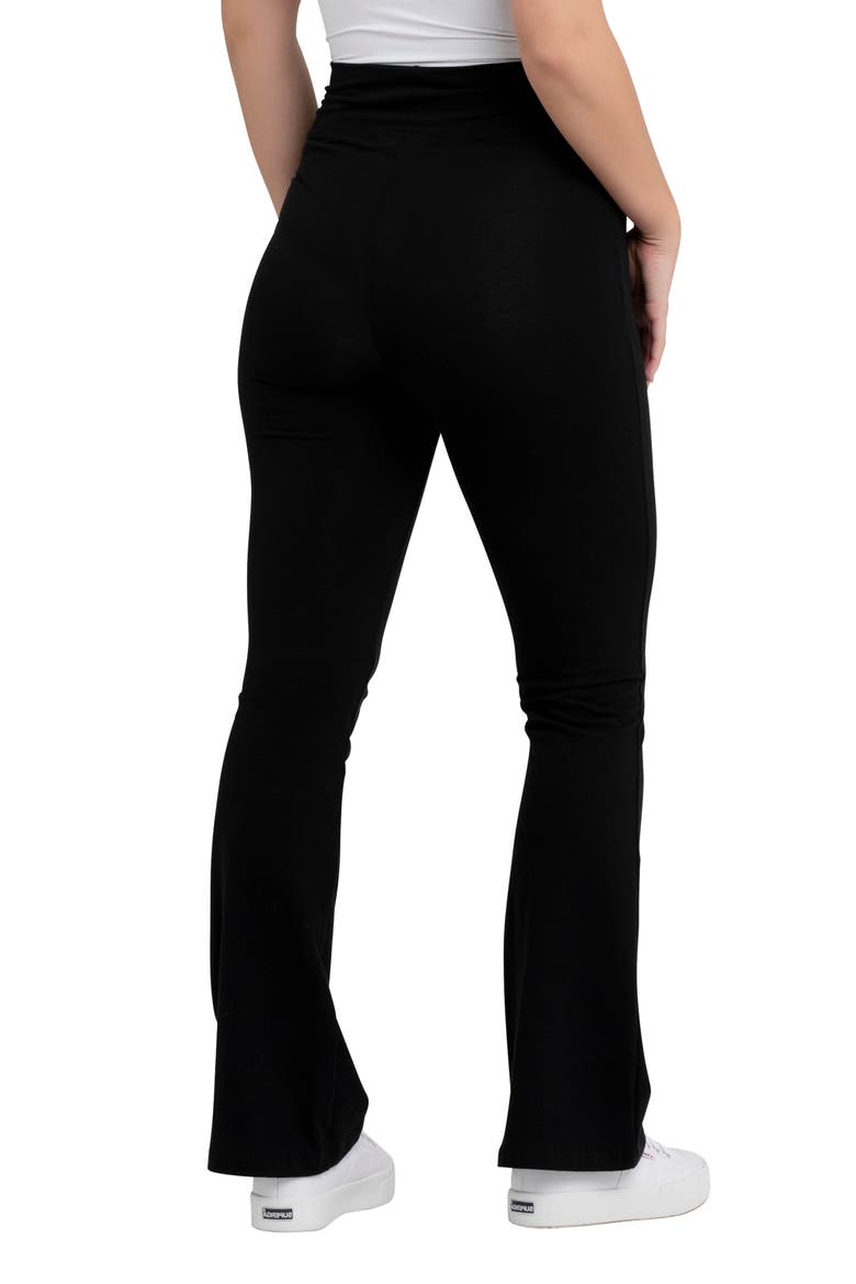 Organic Jersey Flare Pant, Alternate, color, BLACK