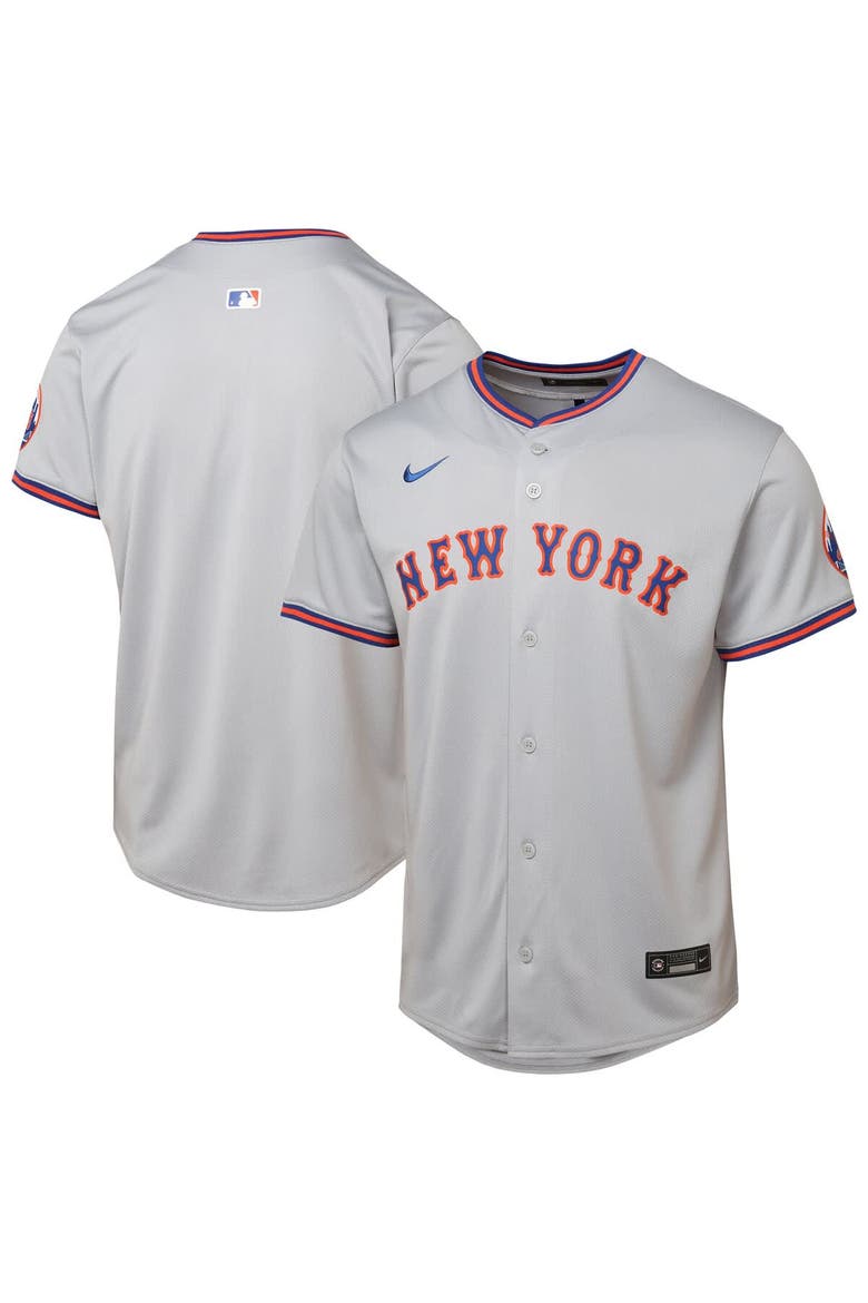 Youth Gray New York Mets Road Limited Jersey, Main, color, Gray
