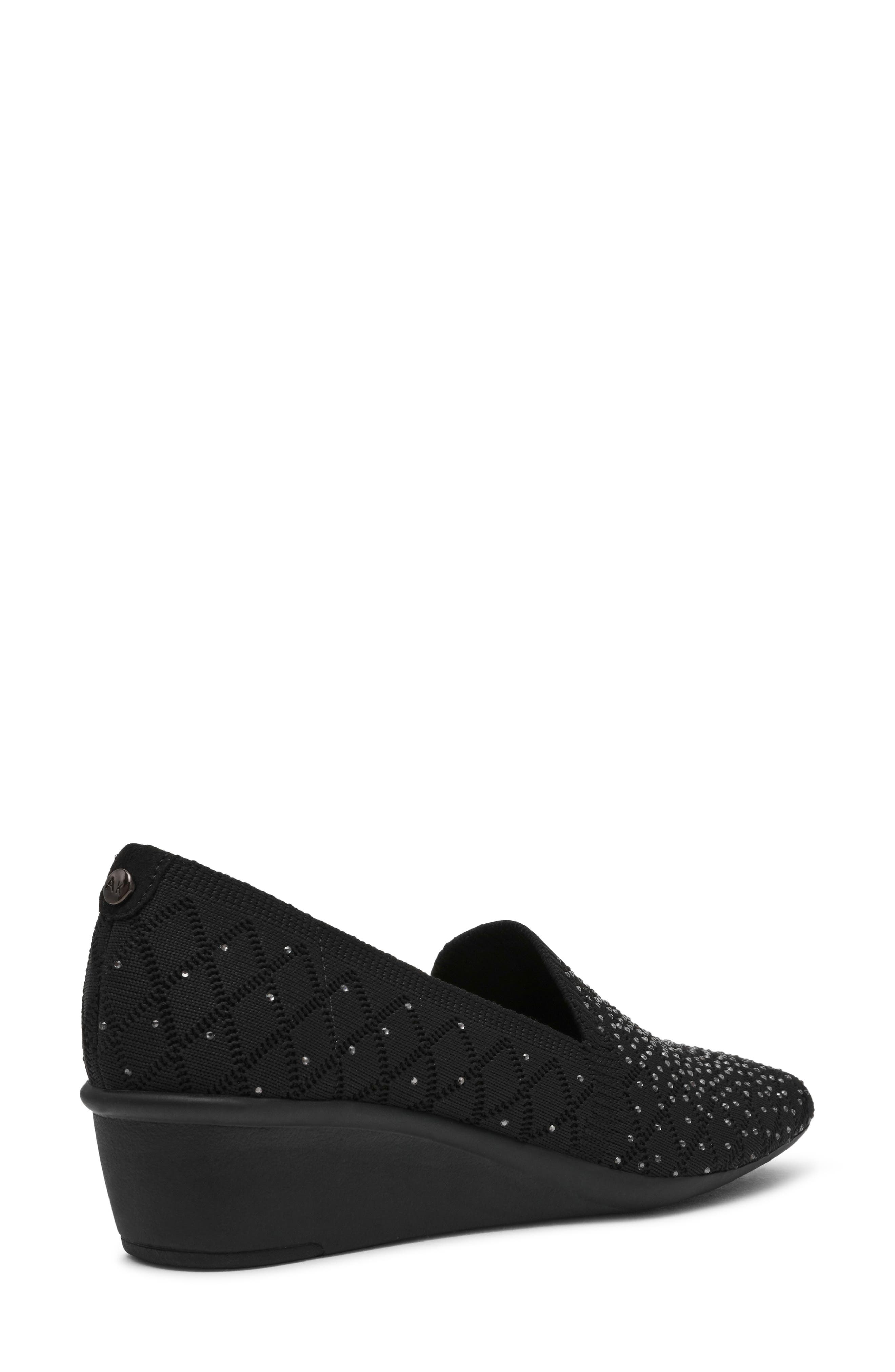 Anne Klein Wendell Wedge Pump, Alternate, color, Black Crystal