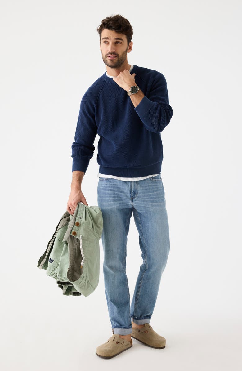 vineyard vines Waffle Knit Cotton Crewneck Sweater, Alternate, color, Nautical Navy