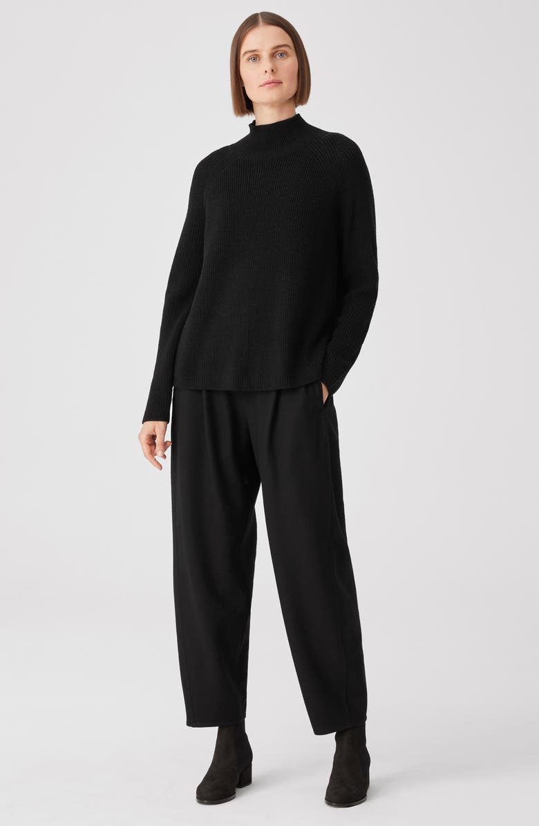 Eileen Fisher Pleated Wool Ankle Lantern Pants, Alternate, color, 