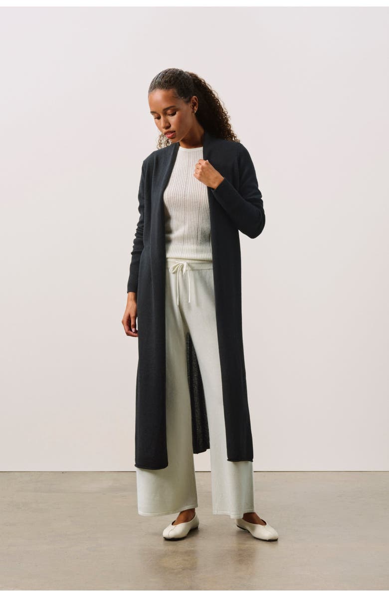 NAKED CASHMERE Longline Cardigan, Main, color, Black