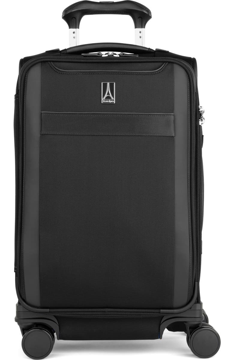 TRAVELPRO Versapack + Lightweight Softside Expandable 21" Carry On Spinner Luggage, Main, color, Black
