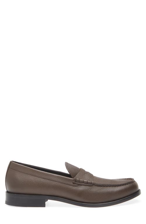 Hugo Boss Boss Tayil Penny Loafer In Brown