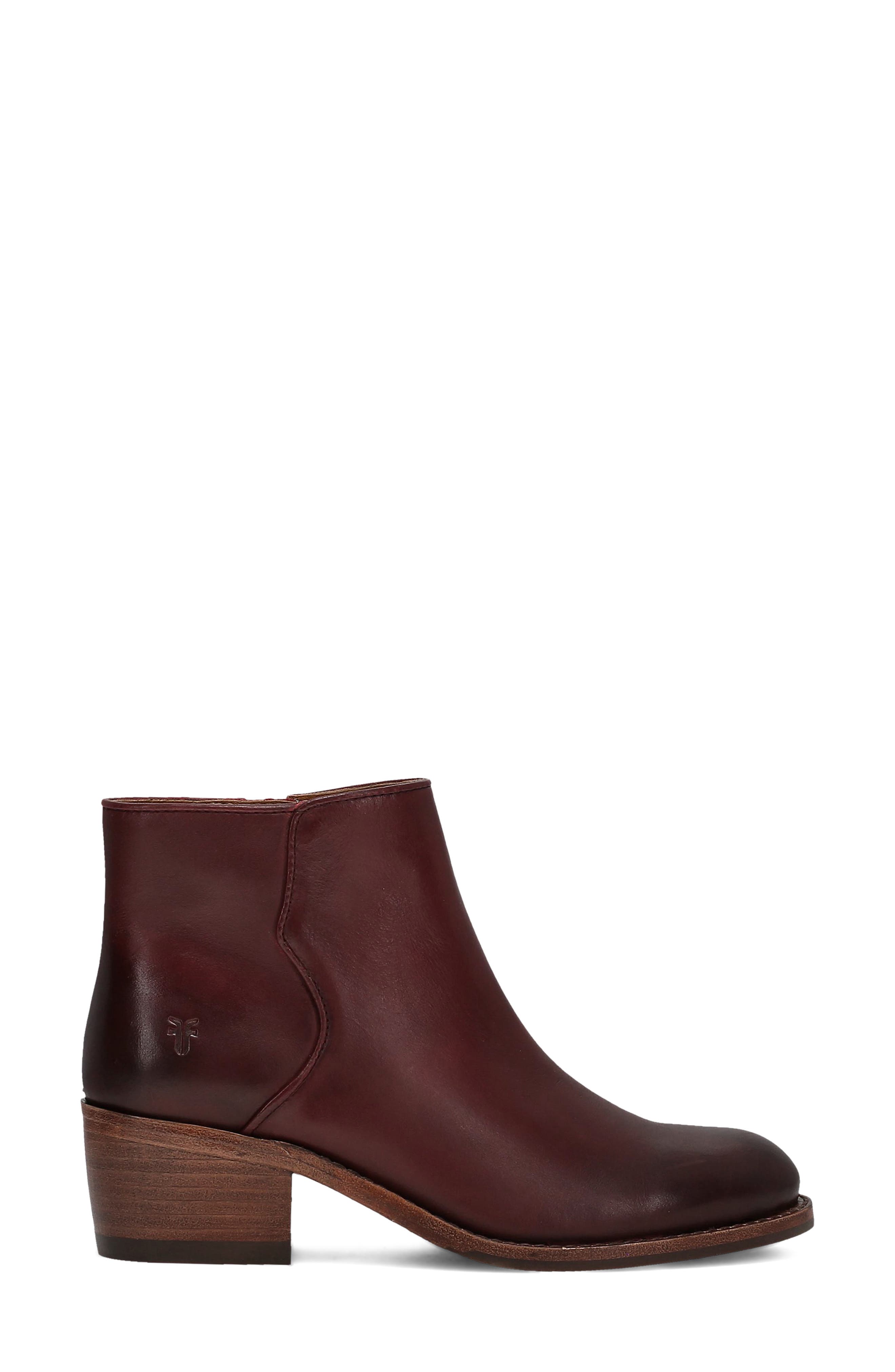 Carson 2 Piping Bootie, Alternate, color, MERLOT