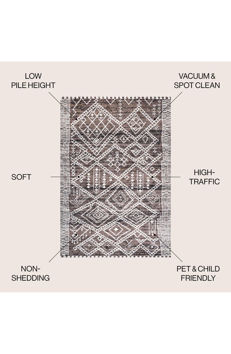 JONATHAN Y Tayri Modern Geometric Area Rug, Alternate, color, Brown/Ivory