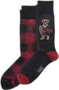 Polo Ralph Lauren Holiday 2-Pack Assorted Polo Logo & Bear Socks