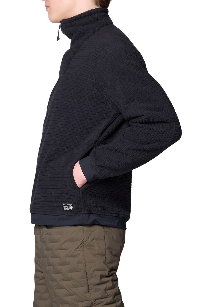 Mountain Hardwear Summit Grid Big Grid Half Zip Pullover, Alternate, color, Black