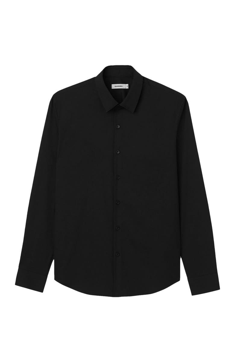 SANDRO Fitted stretch cotton shirt, Alternate, color, 