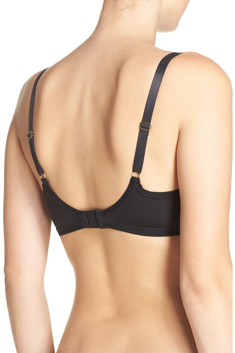 Hidden Glamour Underwire Nursing Bra, Alternate, color, BLACK