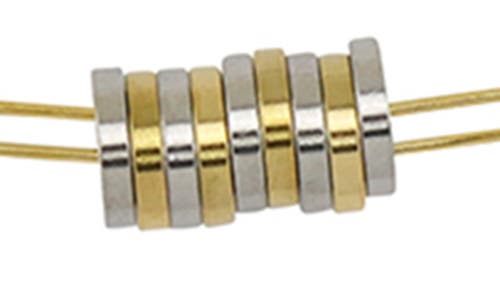 Rebl Gender Inclusive Two-tone Disc Chain Necklace In Gold