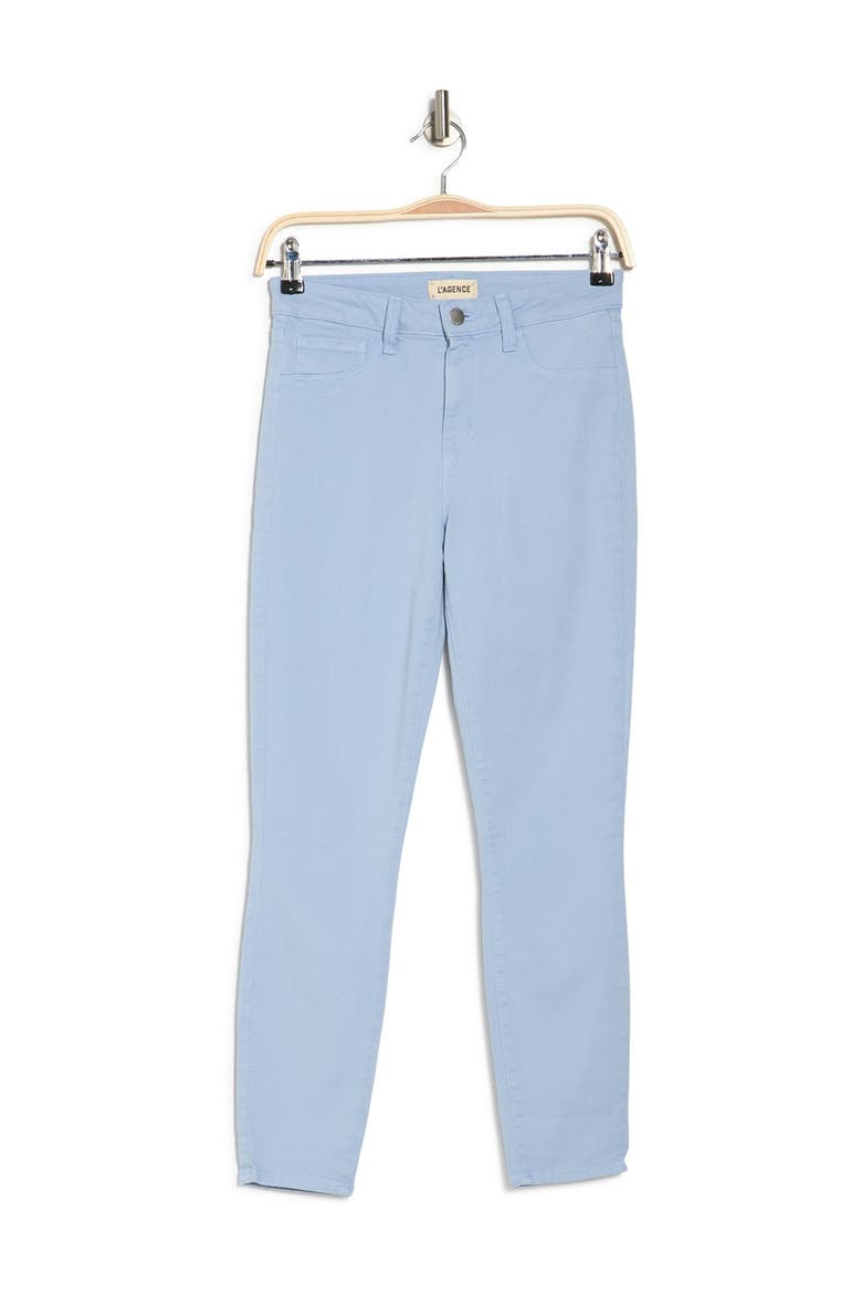 High Waist Skinny Ankle Jeans, Alternate, color, SKY BLUE